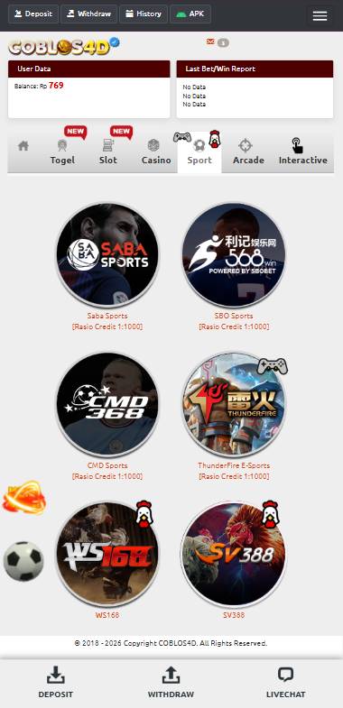 COBLOS4D mode Roulette peluang menang besar